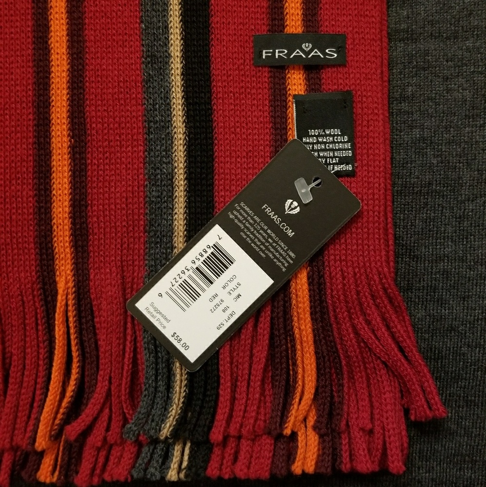 ❤Host Pick❤NWT! FRAAS! 100% Wool Unisex Scarf. 